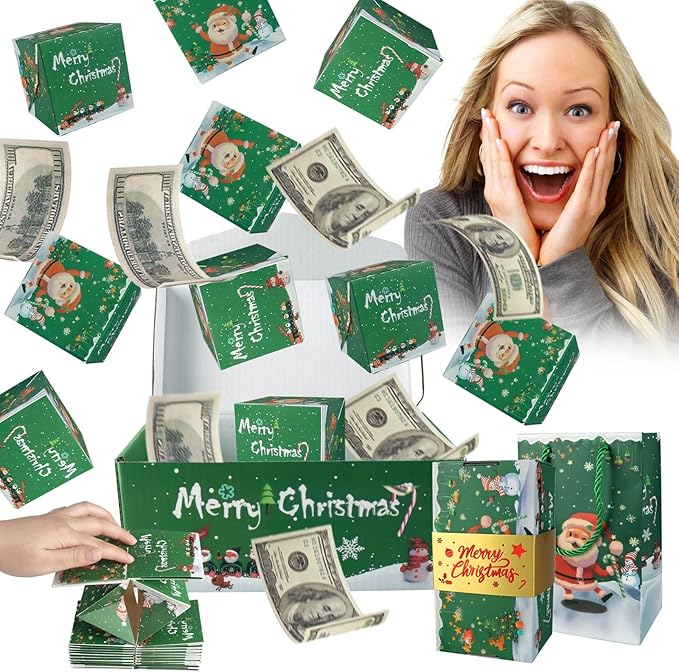 Explosive Surprise Gift Box – Red Bounce Envelope with Confetti, Money Holder for Birthdays, Valentine’s & Marriage Proposals