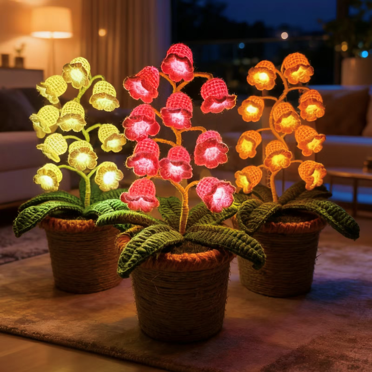 Hand-Knitted Bell Lantern – Festive Holiday Light