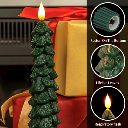 Realistic Christmas Tree LED Candle Set – Holiday Décor