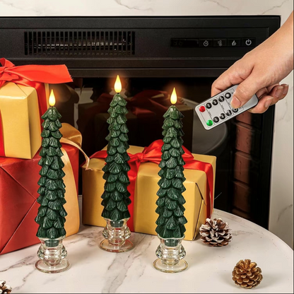 Realistic Christmas Tree LED Candle Set – Holiday Décor