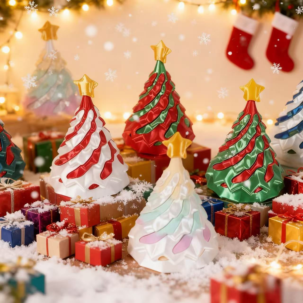 3D Printed Christmas Tree – Detachable Holiday Decor for Relaxation & Brain Development, Safe Plastic