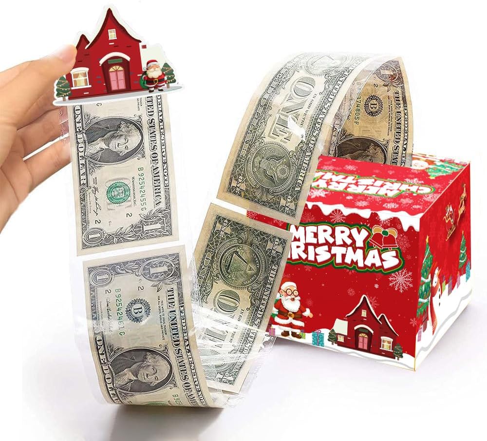 Merry Christmas Money Pull-Out Gift Box – Fun Cash Surprise Box for Holiday Gifting | aibgg