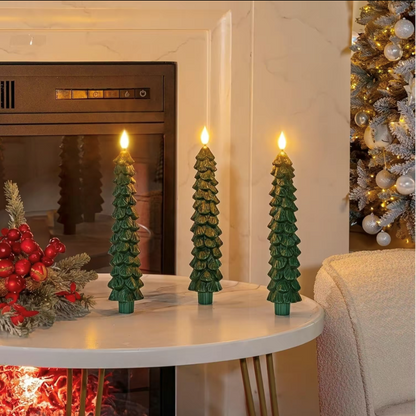 Realistic Christmas Tree LED Candle Set – Holiday Décor