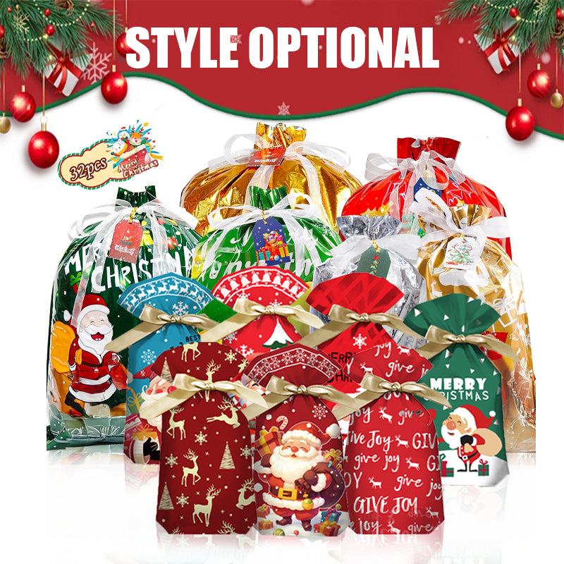 Festive Drawstring Gift Bags for Holiday Gifting