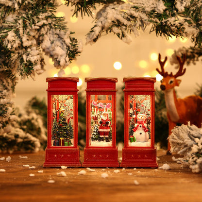 Christmas LED Telephone Booth – Mini Lantern Holiday Décor