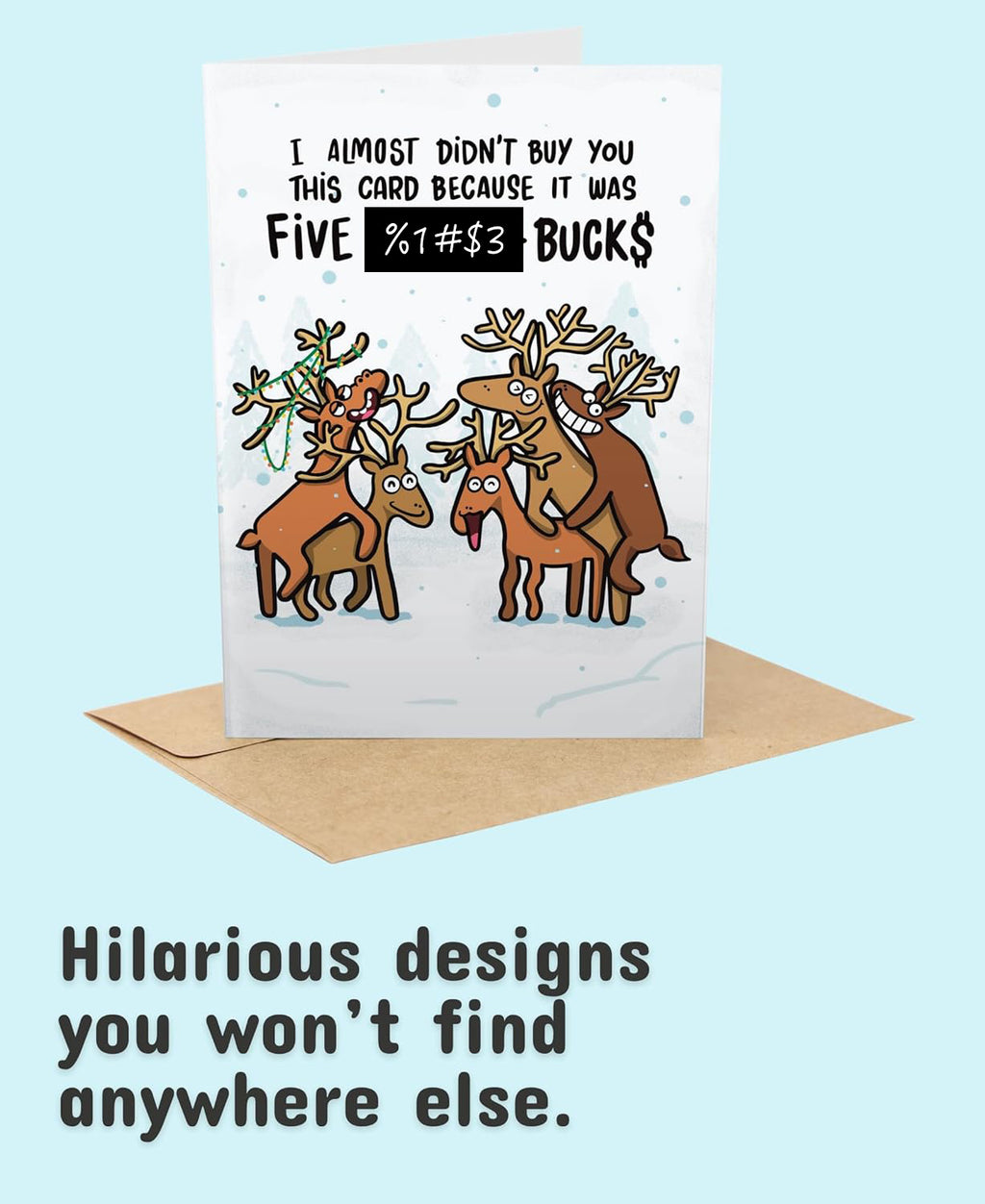 Sleazy Greetings Funny and Wacky Christmas Cards – “Worst Christmas Cards Ever” Collection with Unique Sarcastic Messages for Friends and Family | Perfect Holiday Gag Gift