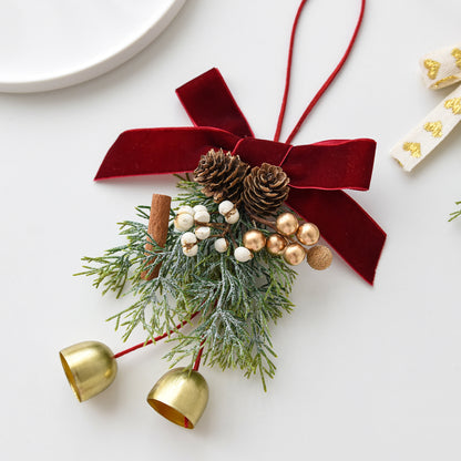 Red Velvet Christmas Bows – Jingle Bell Holiday Décor