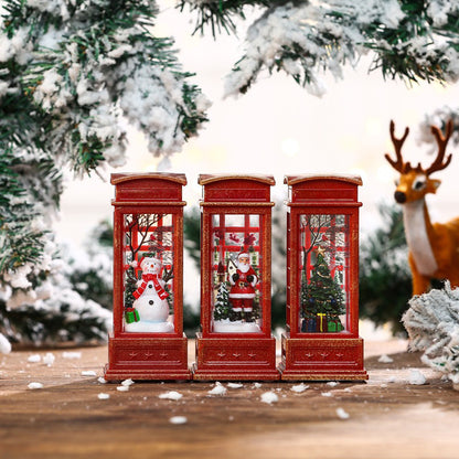Christmas LED Telephone Booth – Mini Lantern Holiday Décor