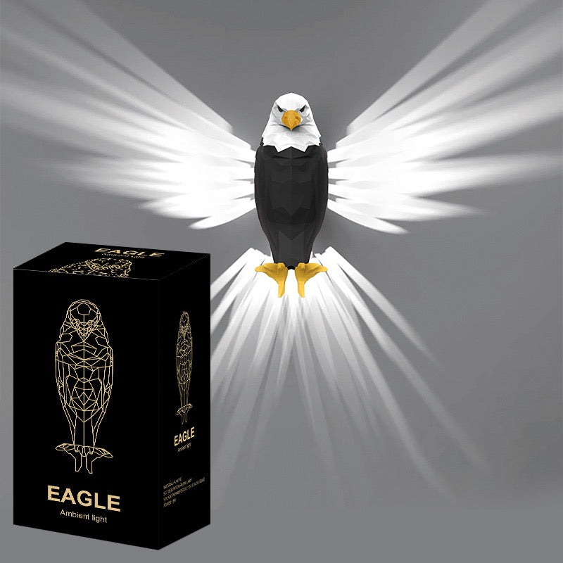 Festive Bald Eagle Wall Light – Holiday Night Lamp
