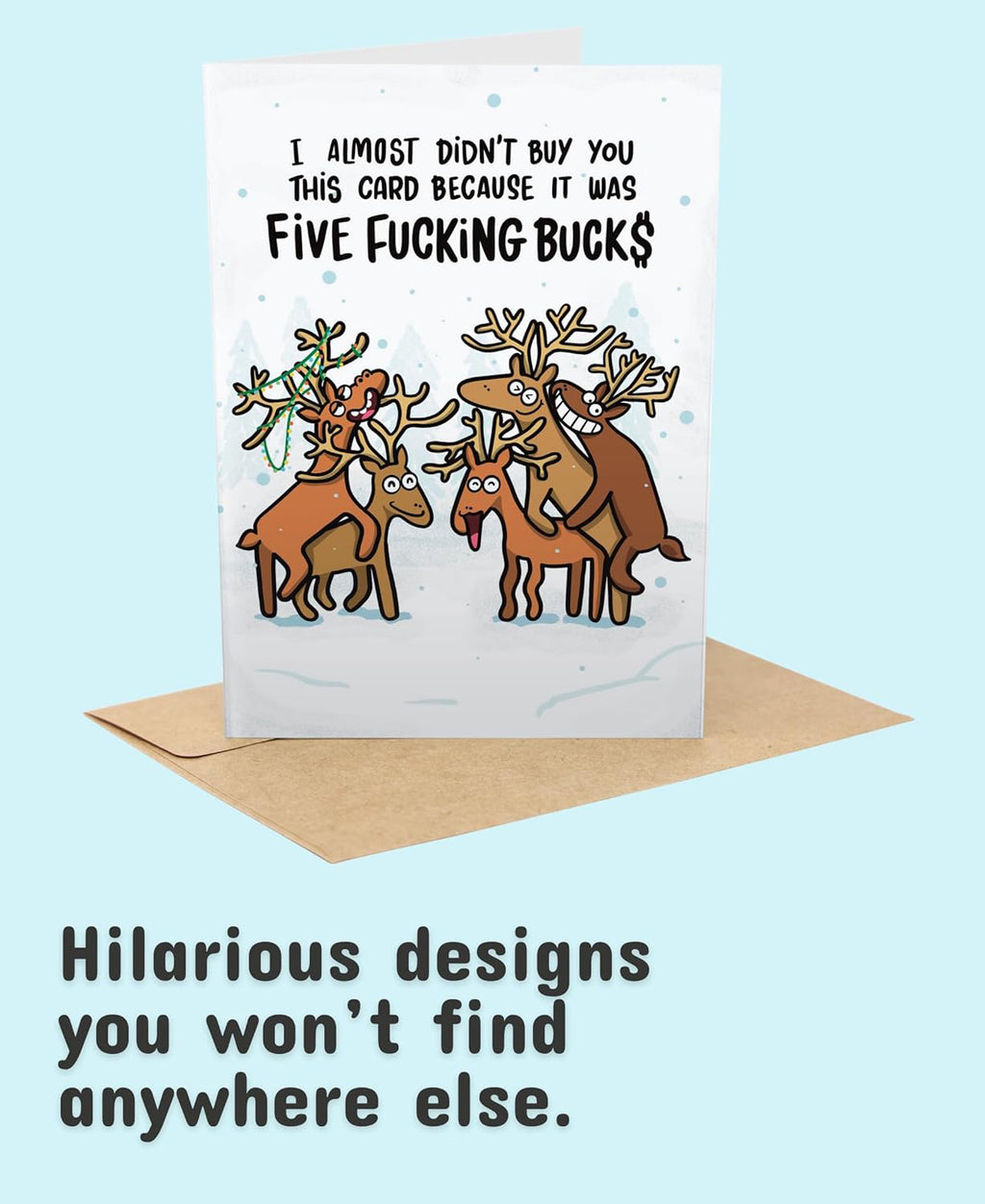 Sleazy Greetings Funny and Wacky Christmas Cards – “Worst Christmas Cards Ever” Collection with Unique Sarcastic Messages for Friends and Family | Perfect Holiday Gag Gift