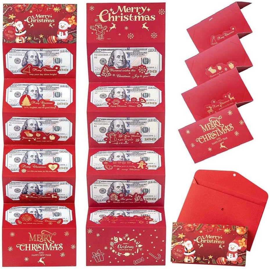 Santa Red Cash Envelopes – Festive Holiday Gift