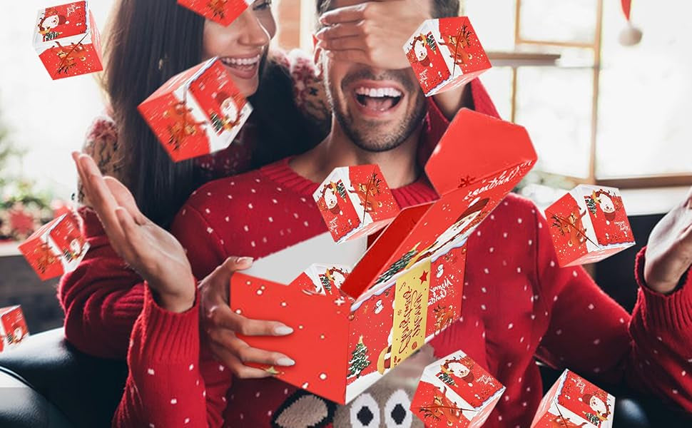 Explosive Surprise Gift Box – Red Bounce Envelope with Confetti, Money Holder for Birthdays, Valentine’s & Marriage Proposals