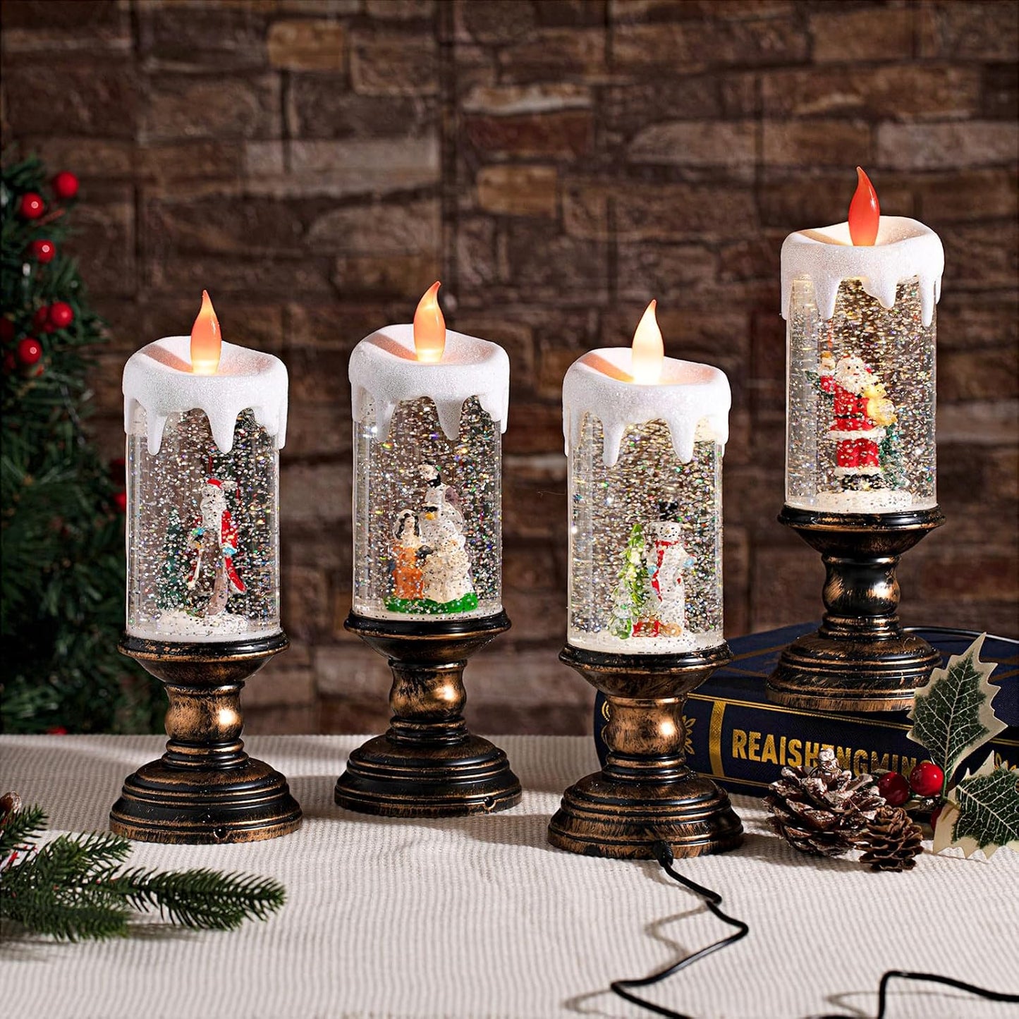 Christmas LED Candles – Glittering Holiday Décor