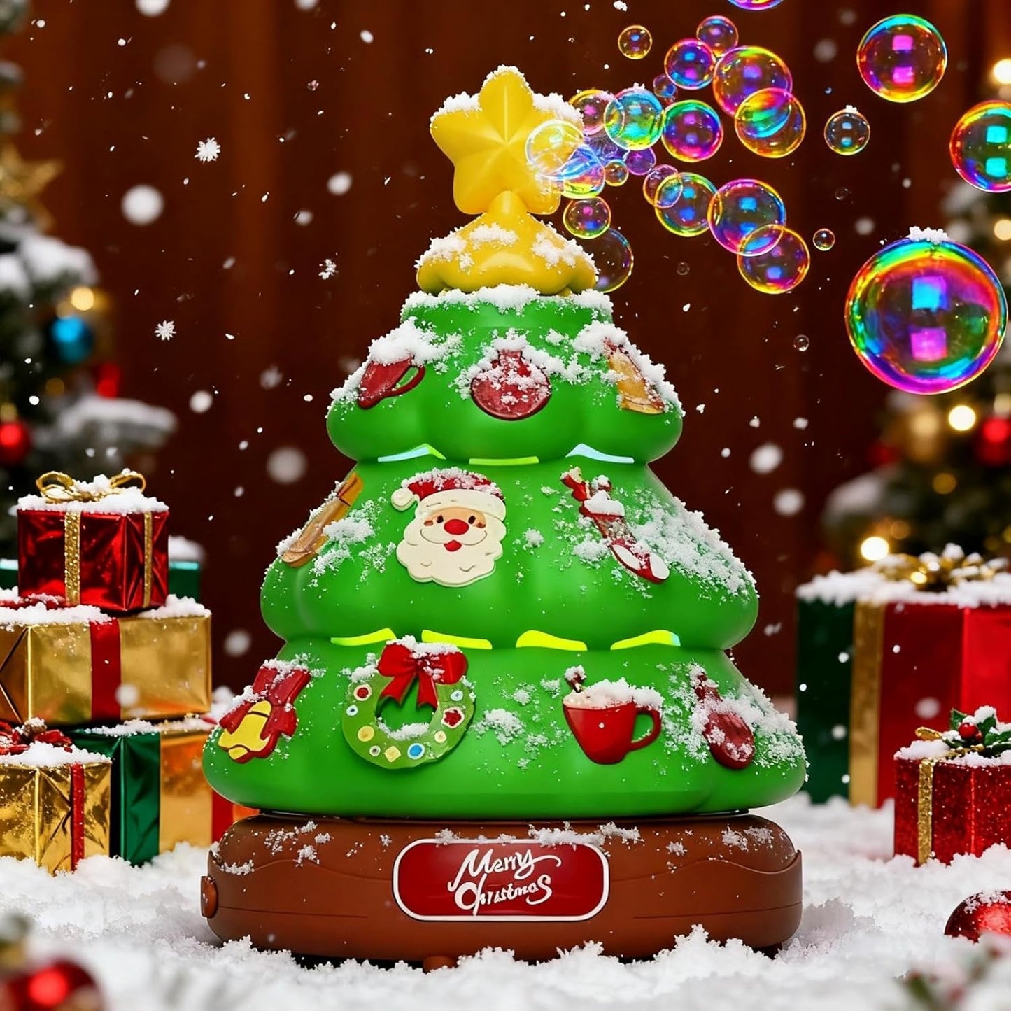 Christmas Bubble Machine – Light-Up Holiday Fun for Kids