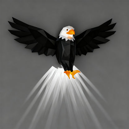 Festive Bald Eagle Wall Light – Holiday Night Lamp