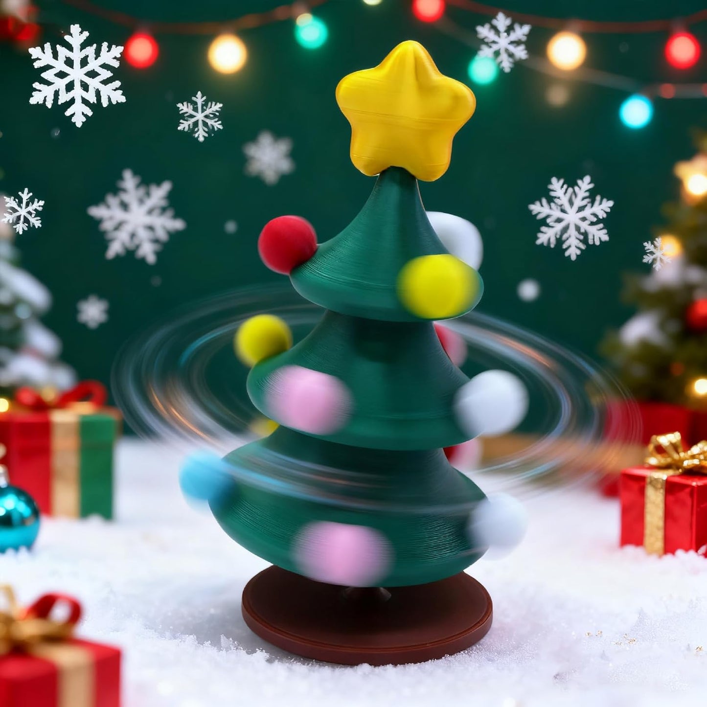 3D Dancing Christmas Tree Desktop Decor