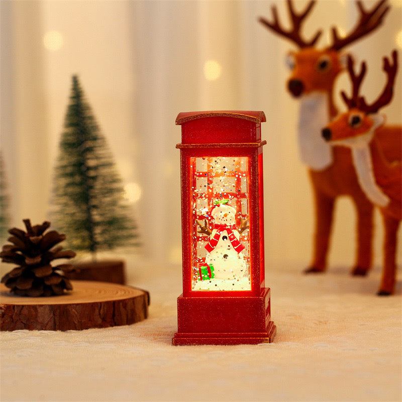 Christmas LED Telephone Booth – Mini Lantern Holiday Décor