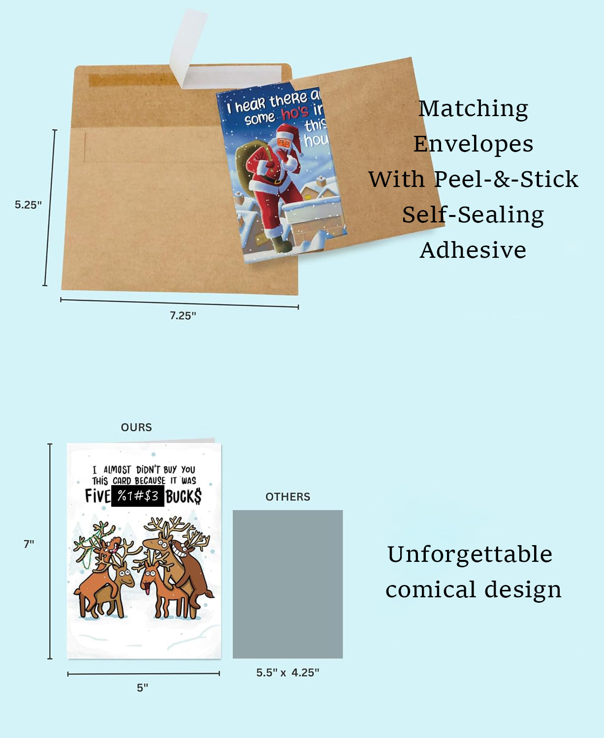 Funny Sarcastic Christmas Cards – Holiday Gag Gift