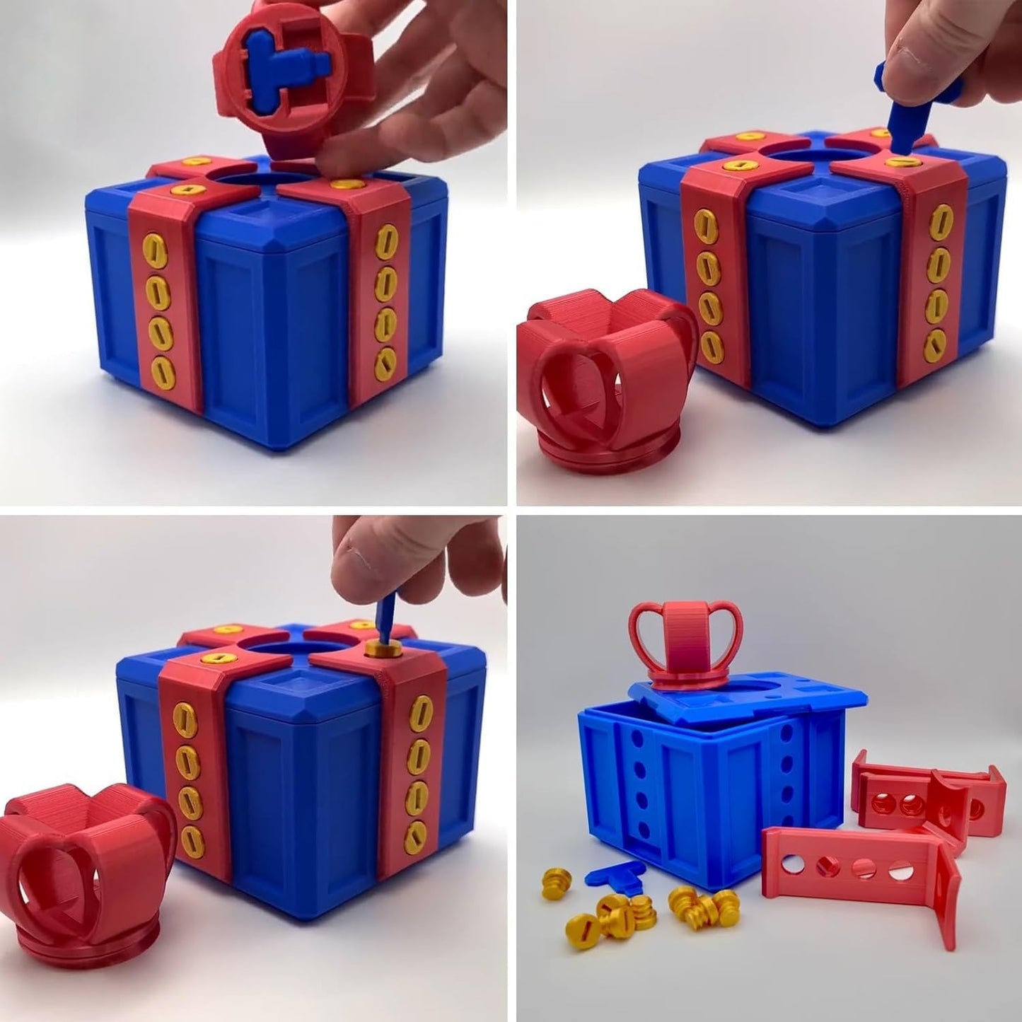 3D Prank Screw Box Funny Gag Gift