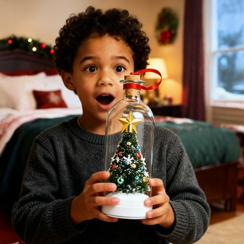 Personalized Voice Glass Ornament – Snowy Holiday Gift