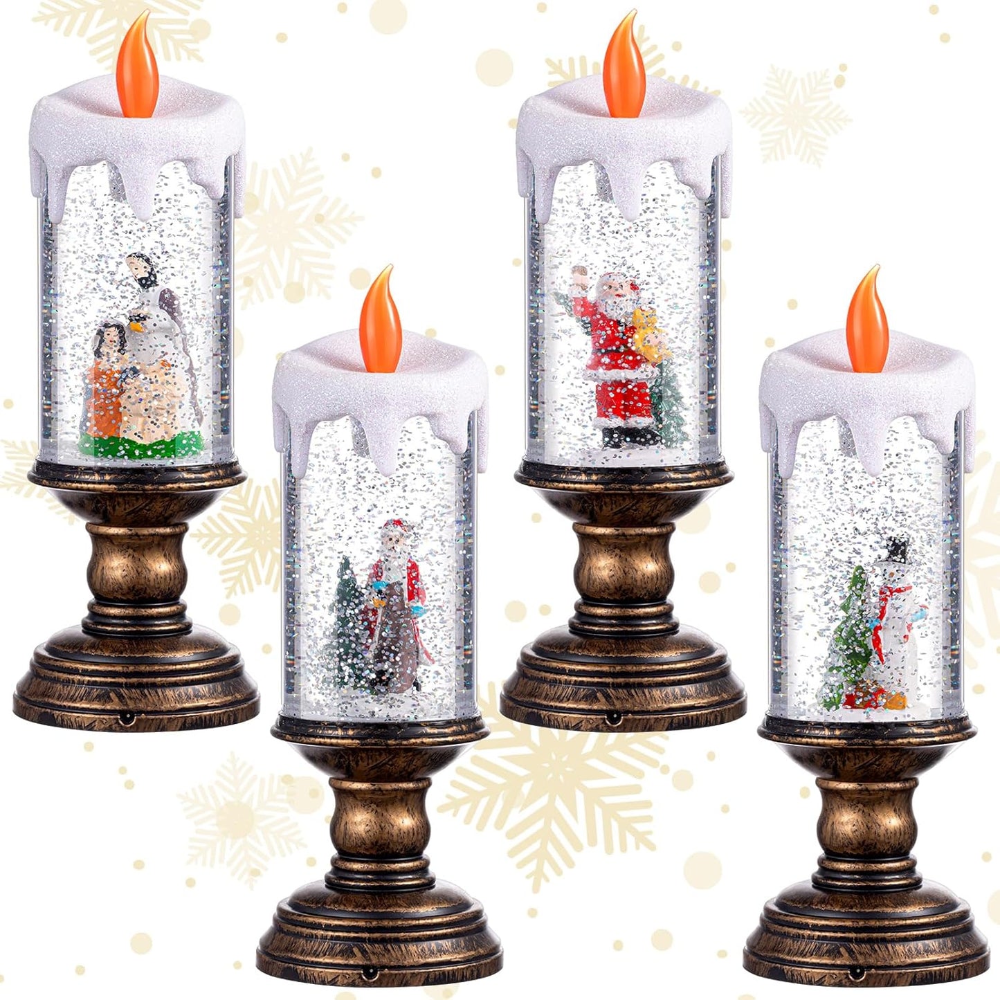 Christmas LED Candles – Glittering Holiday Décor