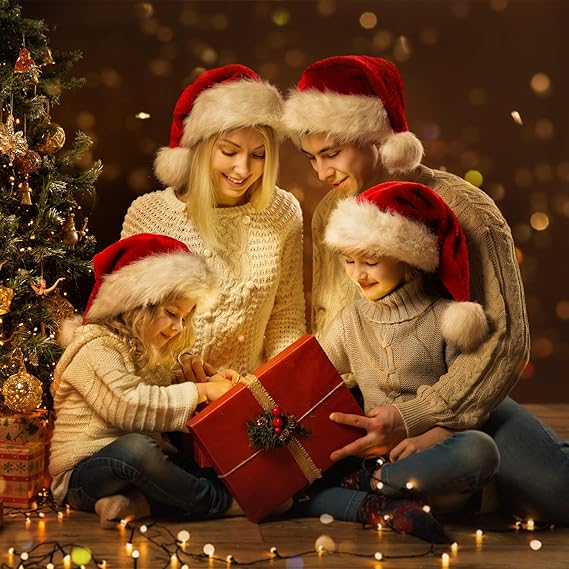 Soft Velvet Santa Hats – Thick, Comfortable & Unisex Christmas Holiday Essentials | aibgg