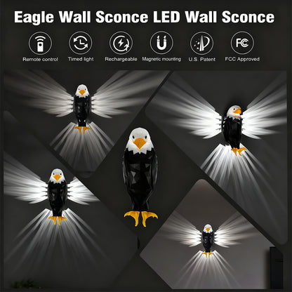 Festive Bald Eagle Wall Light – Holiday Night Lamp