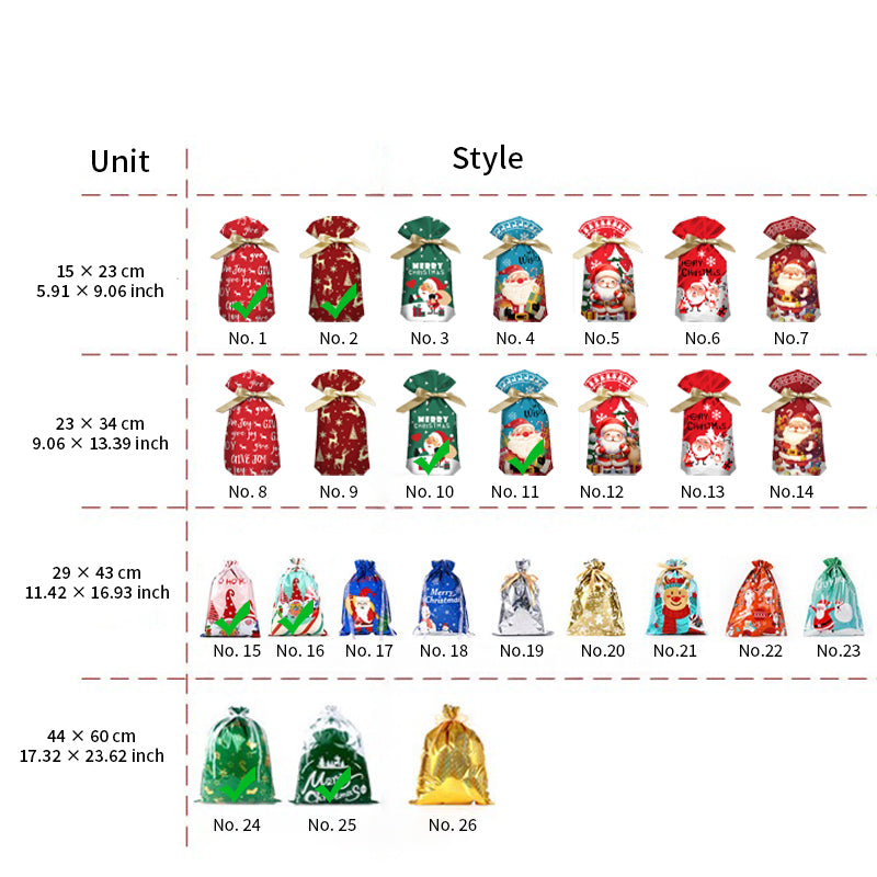 Festive Drawstring Gift Bags for Holiday Gifting
