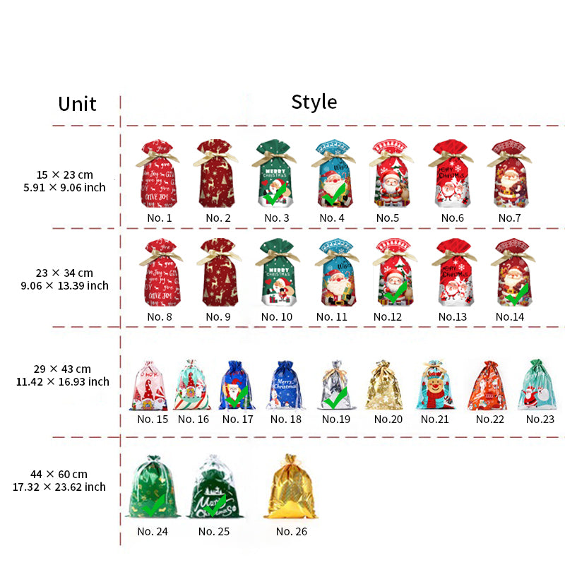 Festive Drawstring Gift Bags for Holiday Gifting