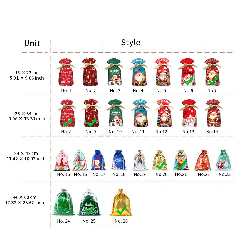 Festive Drawstring Gift Bags for Holiday Gifting
